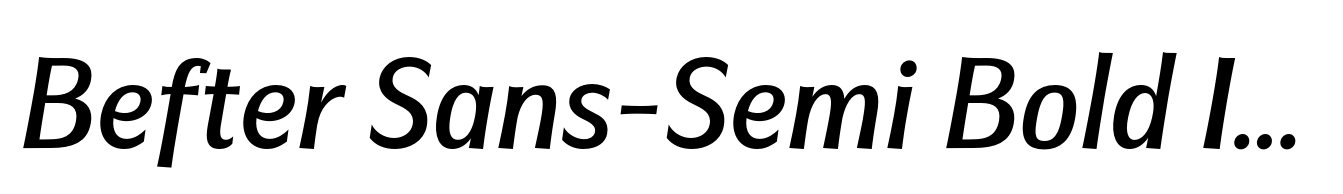 Befter Sans-Semi Bold Italic